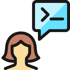 Programming User Chat Woman Icon from Ultimate Colors Set