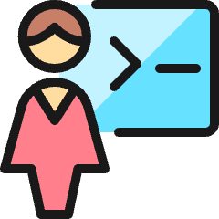 Programming User Woman Icon from Ultimate Colors Set
