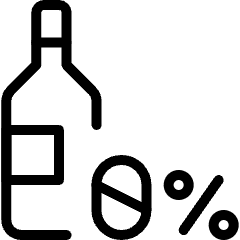 Drinks No Alcohol Wine Bottle Percentage Icon from Ultimate Light Set