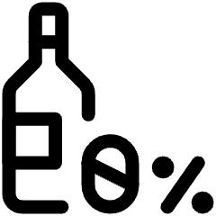 Drinks No Alcohol Wine Bottle Percentage Icon from Ultimate Regular Set