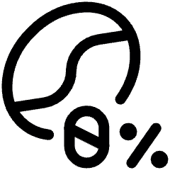 Drinks No Cafein Percentage Icon from Ultimate Regular Set