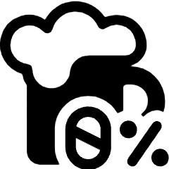 Drinks Noalcohol Beer Mug Percentage Icon from Ultimate Bold Set