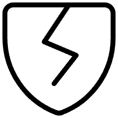 Cracked Shield Icon from Ultimate Light Set