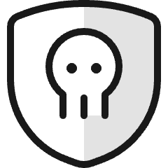 Protection Shield Skull Icon from Ultimate Colors Set