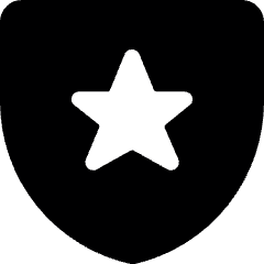 Protection Shield Star Icon from Ultimate Bold Set