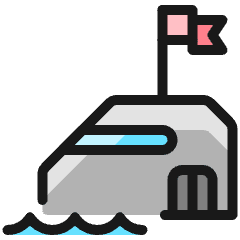 Protection Water Fortress Icon from Ultimate Colors Set