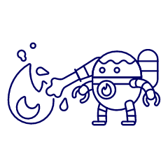Fire Fighting Robot 2 Illustration from UX Line Set