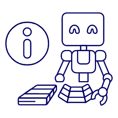 Information Service Robot Illustration from UX Line Set