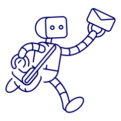 Messenger Robot Illustration from UX Line Set