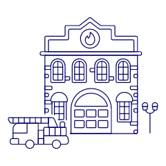 Fire Station 1 Illustration from UX Line Set