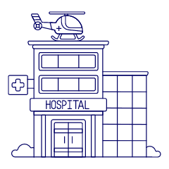 Hospital Illustration from UX Line Set