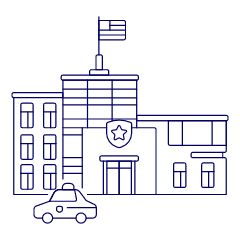 Police Station 1 Illustration from UX Line Set