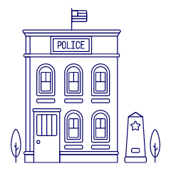 Police Station 3 Illustration from UX Line Set