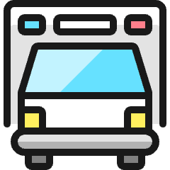 Public Service Ambulance 1 Icon from Ultimate Colors Set