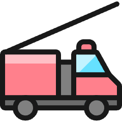 Public Service Firefighter Truck 1 Icon from Ultimate Colors Set