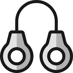 Punishment Handcuffs Icon from Ultimate Colors Set