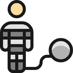 Punishment Prisoner Ball Icon from Ultimate Colors Set