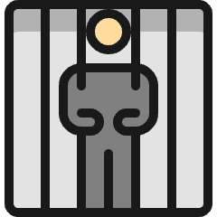 Punishment Prisoner Bars Icon from Ultimate Colors Set