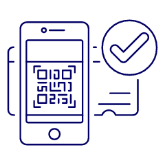 Qr Check Validated Illustration from UX Line Set