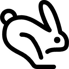 Rabbit Running Icon from Ultimate Regular Set