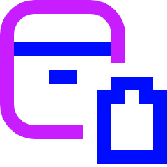 Earpods Case Battery Icon from Sharp Neon Set