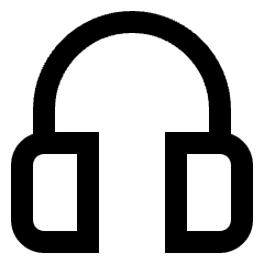 Headphones Icon from Sharp Line Set