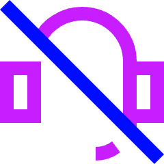 Headset Off Icon from Sharp Neon Set