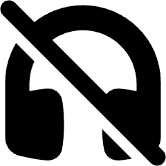 Headset Off Icon from Plump Solid Set