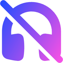 Headset Off Icon from Plump Gradient Set