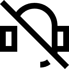 Headset Off Icon from Sharp Line Set