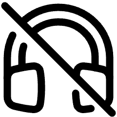 Headset Off Icon from Plump Line Set