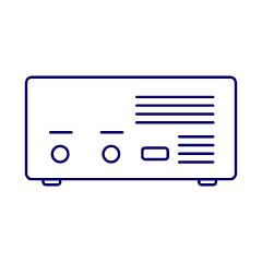 Radio Vintage 12 Illustration from UX Line Set