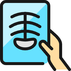 Radiology Scan Hand Icon from Ultimate Colors Set