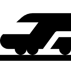 Railroad Bullet Train Icon from Nova Solid Set