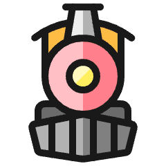 Railroad Cargo Train Icon from Ultimate Colors Set
