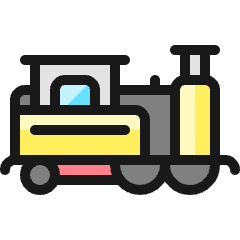Railroad Locomotive Icon from Ultimate Colors Set