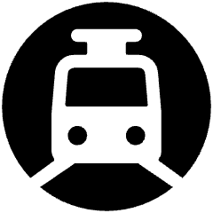 Railroad Metro Circle Icon from Ultimate Bold Set