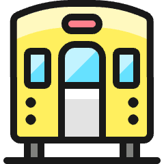 Railroad Train Back Icon from Ultimate Colors Set