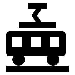 Railroad Tram Icon from Nova Solid Set