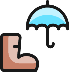 Rain Umbrella Boots Icon from Ultimate Colors Set
