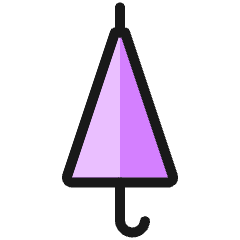 Rain Umbrella Closed Icon from Ultimate Colors Set