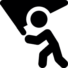 Protester Flag Icon from Ultimate Bold Set