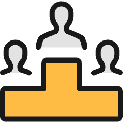 Ranking People First Icon from Ultimate Colors Set