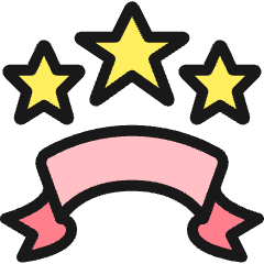 Ranking Stars Ribbon Icon from Ultimate Colors Set