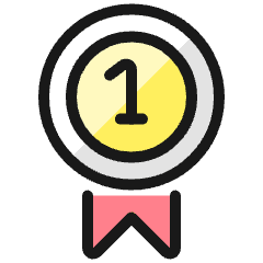 Ranking Winner Badge Icon from Ultimate Colors Set