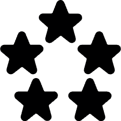 Rating Five Star Icon from Ultimate Bold Set
