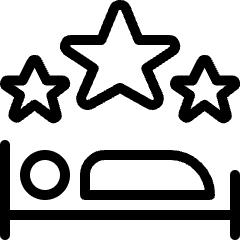 Rating Hotel Icon from Ultimate Light Set