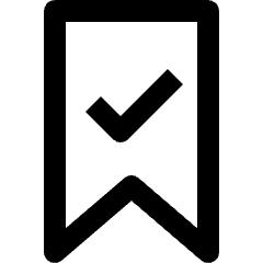 Award Banner Check Icon from Nova Line Set