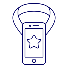 Phone Medal Illustration from UX Line Set