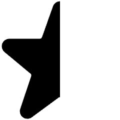 Rating Half Star Icon from Ultimate Bold Set